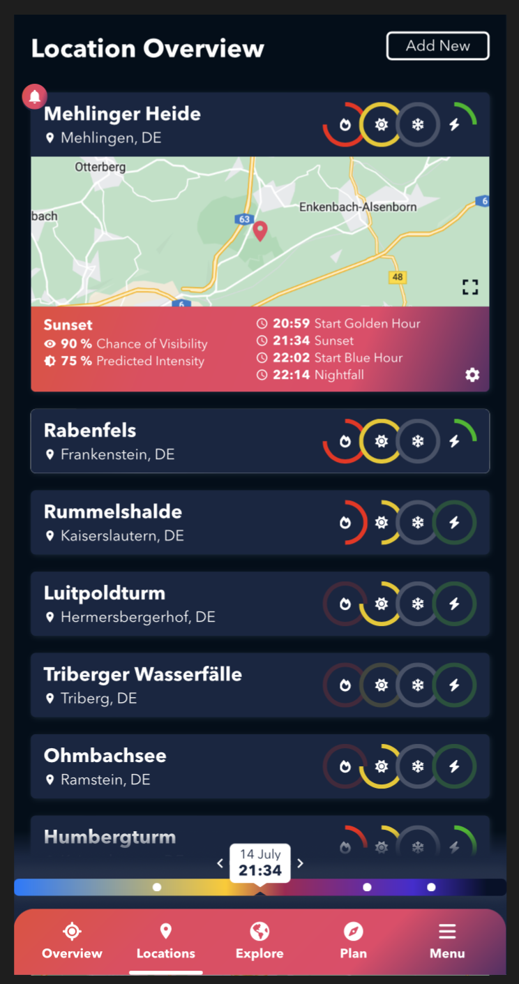 Current design draft for the final app design